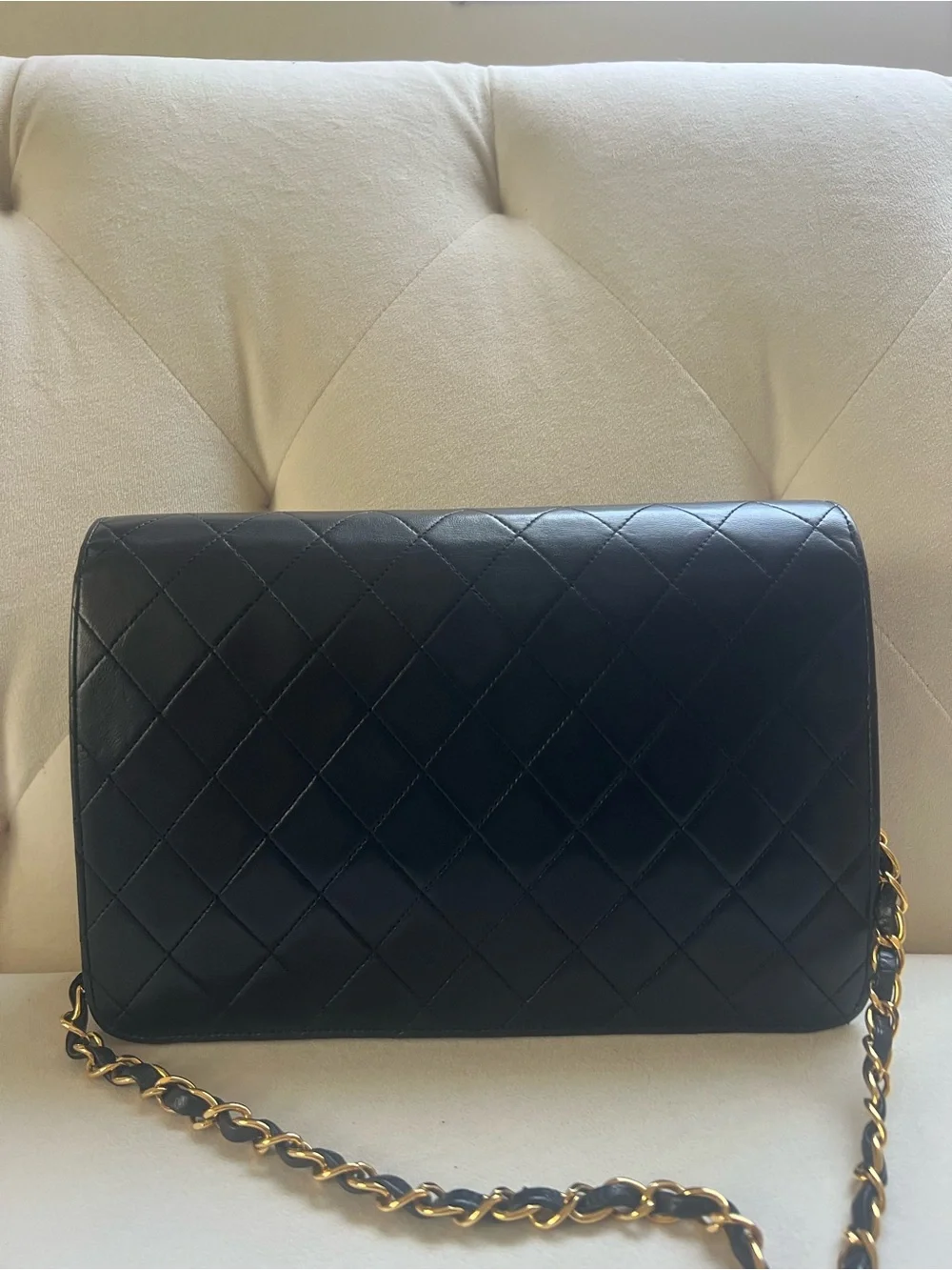 Chanel vintage Quilted Lambskin Flap Bag 24k gold plated hardware